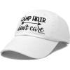 imageDALIX Camp Hair Dont Care Hat Dad Cap 100 Cotton LightweightWhite