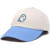 imageDALIX Ghost Embroidered Two Tone Snapback Hat Adjustable Cotton Dad Cap MenCream Blue