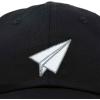 imageDALIX Paper Plane Hat Embroidered Mens Womens Baseball CapBlack