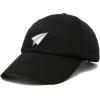 imageDALIX Paper Plane Hat Embroidered Mens Womens Baseball CapBlack