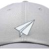 imageDALIX Paper Plane Hat Embroidered Mens Womens Baseball CapGray
