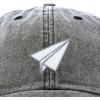imageDALIX Paper Plane Hat Embroidered Mens Womens Baseball CapWashed Black