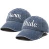 imageDALIX Bride Groom Dad Hats Baseball Caps Newlywed Wedding Party GiftNavy Blue Vintage
