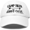 imageDALIX Camp Hair Dont Care Hat Dad Cap 100 Cotton LightweightWhite