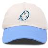imageDALIX Ghost Embroidered Two Tone Snapback Hat Adjustable Cotton Dad Cap MenCream Blue