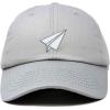 imageDALIX Paper Plane Hat Embroidered Mens Womens Baseball CapGray