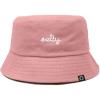imageDALIX Salty Embroidered Bucket Hat Cotton Summer Beach Vacation Cap WomensPeach Melba