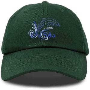 imageDALIX Bottlenose Dolphin Embroidered Dad Cap Cotton Baseball Cap WomenDark Green