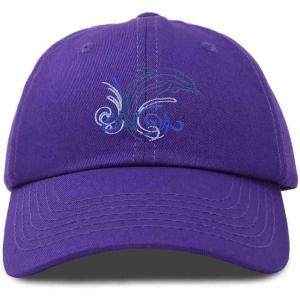 imageDALIX Bottlenose Dolphin Embroidered Dad Cap Cotton Baseball Cap WomenPurple