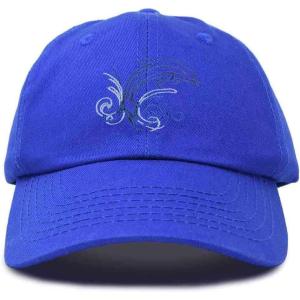 imageDALIX Bottlenose Dolphin Embroidered Dad Cap Cotton Baseball Cap WomenRoyal Blue