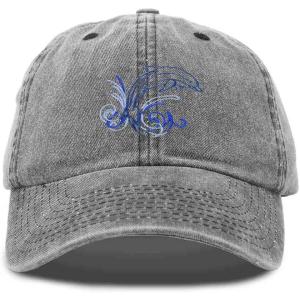 imageDALIX Bottlenose Dolphin Embroidered Dad Cap Cotton Baseball Cap WomenWashed Black