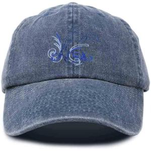 imageDALIX Bottlenose Dolphin Embroidered Dad Cap Cotton Baseball Cap WomenWashed Navy