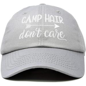 imageDALIX Camp Hair Dont Care Hat Dad Cap 100 Cotton LightweightGray