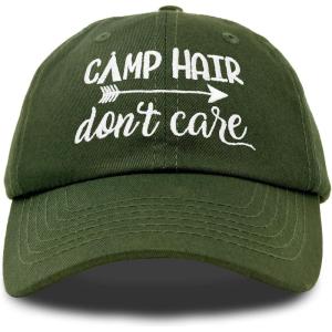 imageDALIX Camp Hair Dont Care Hat Dad Cap 100 Cotton LightweightOlive