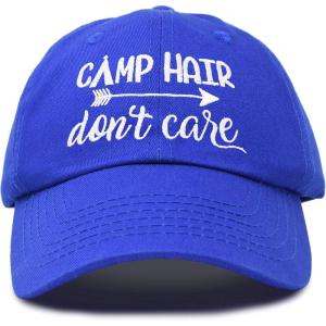 imageDALIX Camp Hair Dont Care Hat Dad Cap 100 Cotton LightweightRoyal Blue