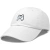 imageDALIX Game Controller Embroidered Dad Cap Cotton Baseball Cap MenWhite