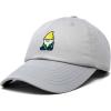 imageDALIX Gnome Embroidered Cotton Baseball Cap Adjustable Dad Hat MensGray