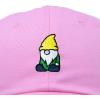 imageDALIX Gnome Embroidered Cotton Baseball Cap Adjustable Dad Hat MensLight Pink