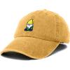 imageDALIX Gnome Embroidered Cotton Baseball Cap Adjustable Dad Hat MensWashed Gold