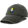 imageDALIX Gnome Embroidered Cotton Baseball Cap Adjustable Dad Hat MensWashed Gray