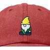 imageDALIX Gnome Embroidered Cotton Baseball Cap Adjustable Dad Hat MensWashed Red
