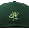 imageDALIX UFO Embroidered Alien Dad Hat Cotton Baseball Cap Adjustable MensDark Green