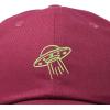 imageDALIX UFO Embroidered Alien Dad Hat Cotton Baseball Cap Adjustable MensMaroon