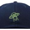 imageDALIX UFO Embroidered Alien Dad Hat Cotton Baseball Cap Adjustable MensNavy Blue