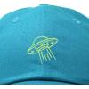 imageDALIX UFO Embroidered Alien Dad Hat Cotton Baseball Cap Adjustable MensTeal
