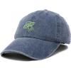 imageDALIX UFO Embroidered Alien Dad Hat Cotton Baseball Cap Adjustable MensWashed Navy Blue