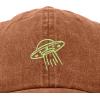 imageDALIX UFO Embroidered Alien Dad Hat Cotton Baseball Cap Adjustable MensWashed Orange