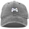 imageDALIX Game Controller Embroidered Dad Cap Cotton Baseball Cap MenWashed Black