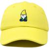 imageDALIX Gnome Embroidered Cotton Baseball Cap Adjustable Dad Hat MensYellow