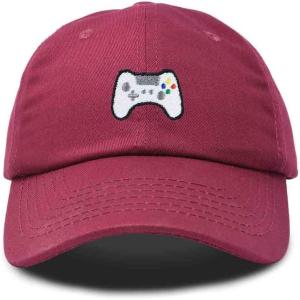 imageDALIX Game Controller Embroidered Dad Cap Cotton Baseball Cap MenMaroon
