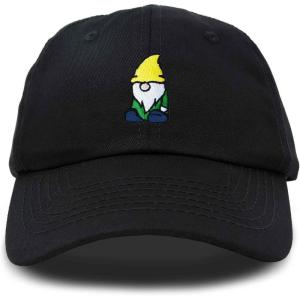imageDALIX Gnome Embroidered Cotton Baseball Cap Adjustable Dad Hat MensBlack