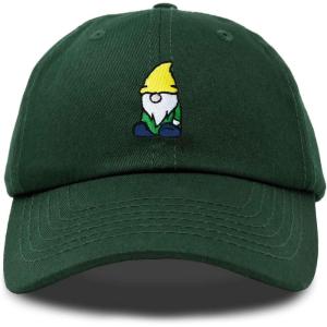 imageDALIX Gnome Embroidered Cotton Baseball Cap Adjustable Dad Hat MensDark Green