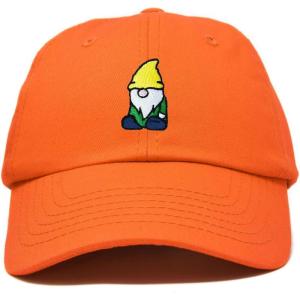 imageDALIX Gnome Embroidered Cotton Baseball Cap Adjustable Dad Hat MensOrange