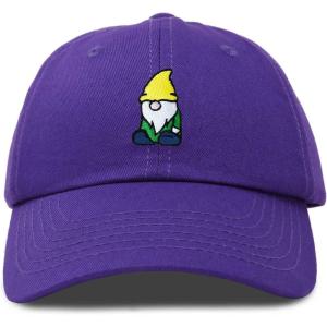 imageDALIX Gnome Embroidered Cotton Baseball Cap Adjustable Dad Hat MensPurple