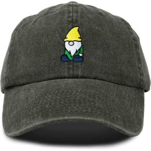 imageDALIX Gnome Embroidered Cotton Baseball Cap Adjustable Dad Hat MensWashed Gray