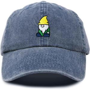imageDALIX Gnome Embroidered Cotton Baseball Cap Adjustable Dad Hat MensWashed Navy Blue