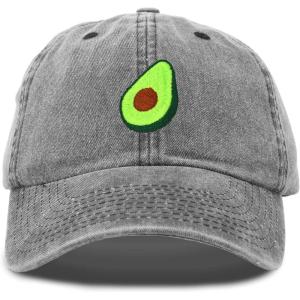 imageDALIX Green Avocado Hat Mens Womens Food Baseball Cap WashedBlack