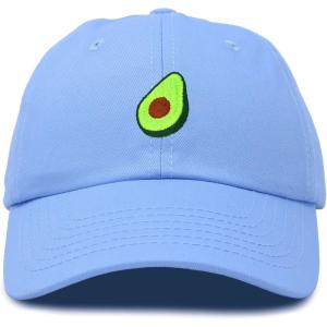 imageDALIX Green Avocado Hat Mens Womens Food Baseball Cap WashedLight Blue