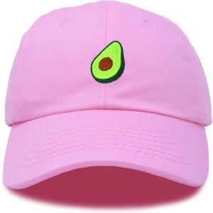 imageDALIX Green Avocado Hat Mens Womens Food Baseball Cap WashedLight Pink