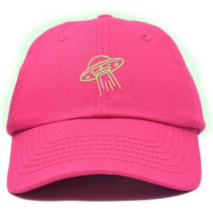 imageDALIX UFO Embroidered Alien Dad Hat Cotton Baseball Cap Adjustable MensHot Pink