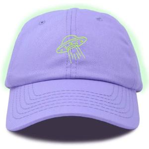 imageDALIX UFO Embroidered Alien Dad Hat Cotton Baseball Cap Adjustable MensLavender