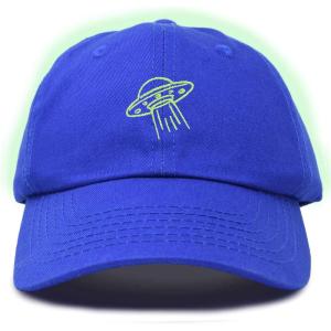 imageDALIX UFO Embroidered Alien Dad Hat Cotton Baseball Cap Adjustable MensRoyal Blue