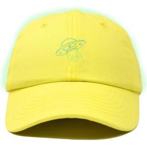 imageDALIX UFO Embroidered Alien Dad Hat Cotton Baseball Cap Adjustable MensYellow