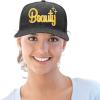 imageDALIX Beauty and Beast Hat Set Men Women Flat Bill Couples CapDark Gray