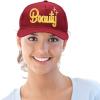 imageDALIX Beauty and Beast Hat Set Men Women Flat Bill Couples CapMaroon