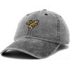 imageDALIX Gecko Cap Embroidered Mens Cotton Dad Hat Baseball HatWashed Black